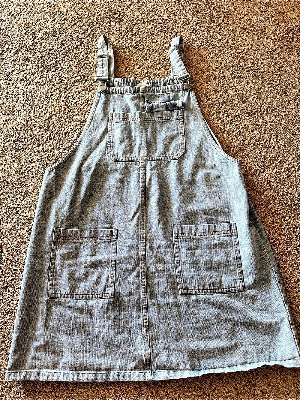 Light Blue Denim Overall Dress Like New